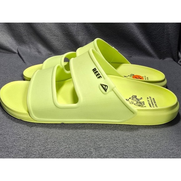 Reef Oasis x Duvin Design Slide Sandals Men's US 11 Limeade/Yellow Beach NFOB - Picture 1 of 9